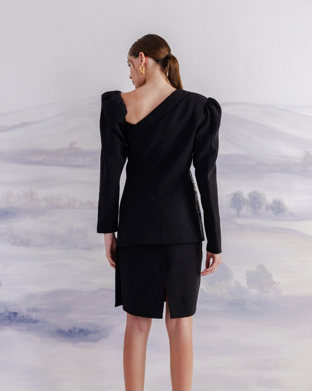 The Romanian Elegance One Shoulder Blazer